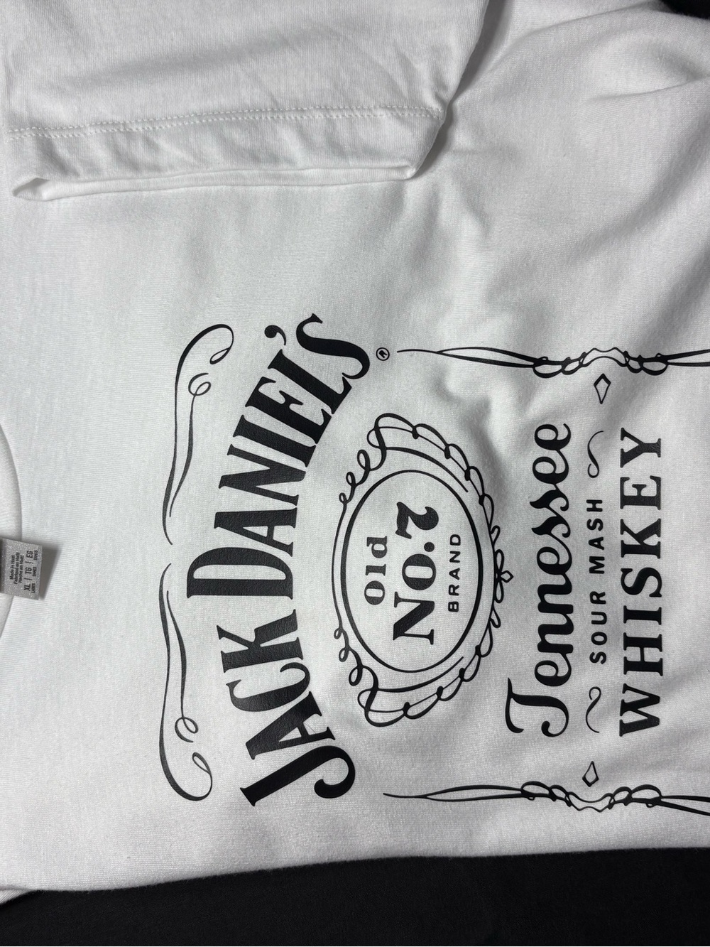 Gildan White Tee with Black Tennessee Whiskey Graphic NEW , DTF PRINT